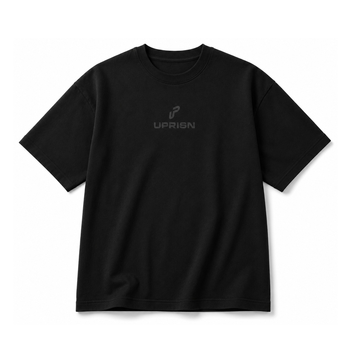 UPRISN Risen. Now Rise. max heavyweight tee in Black, front